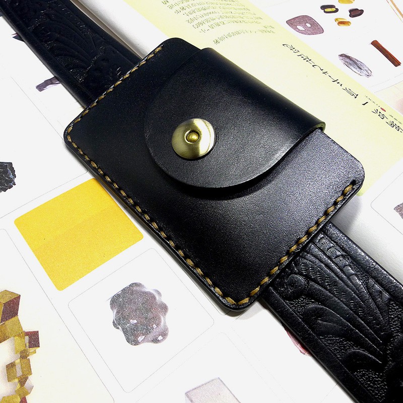 Leatherwork Wallet - Blongk Ultra szczupła talia torba z