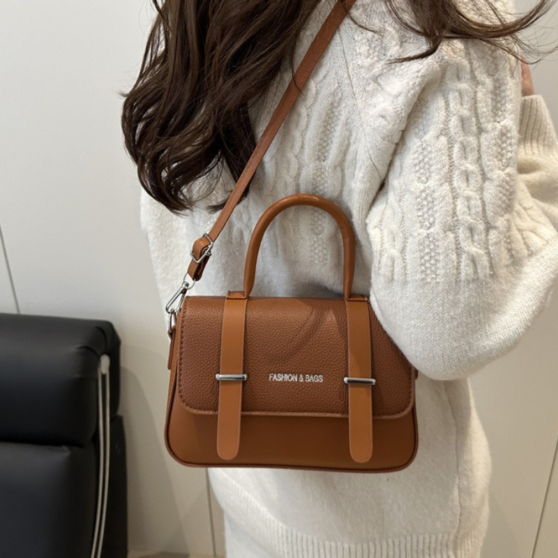 Leatherwork Wallet - Modna skórzana torebka typu satchel z